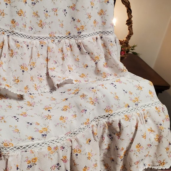 LoveShackFancy Silk Floral Midi Dress Medium - Picture 9 of 12